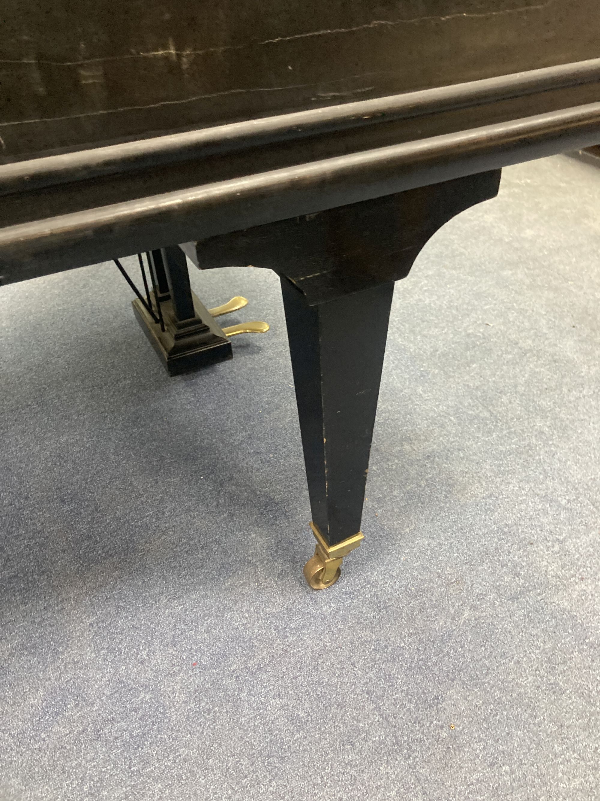 A Bechstein ebonised cased boudoir grand piano, c.1901, length 198cm